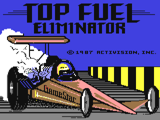 Top Fuel Eliminator title screen for Commodore 64